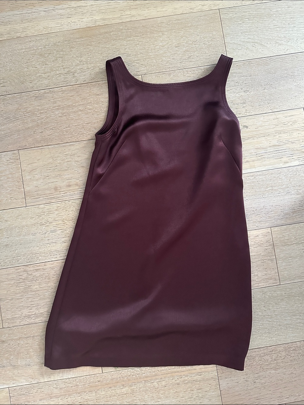 Never Worn Burgundy Rebecca Taylor Satin Mini Dress; Size 2